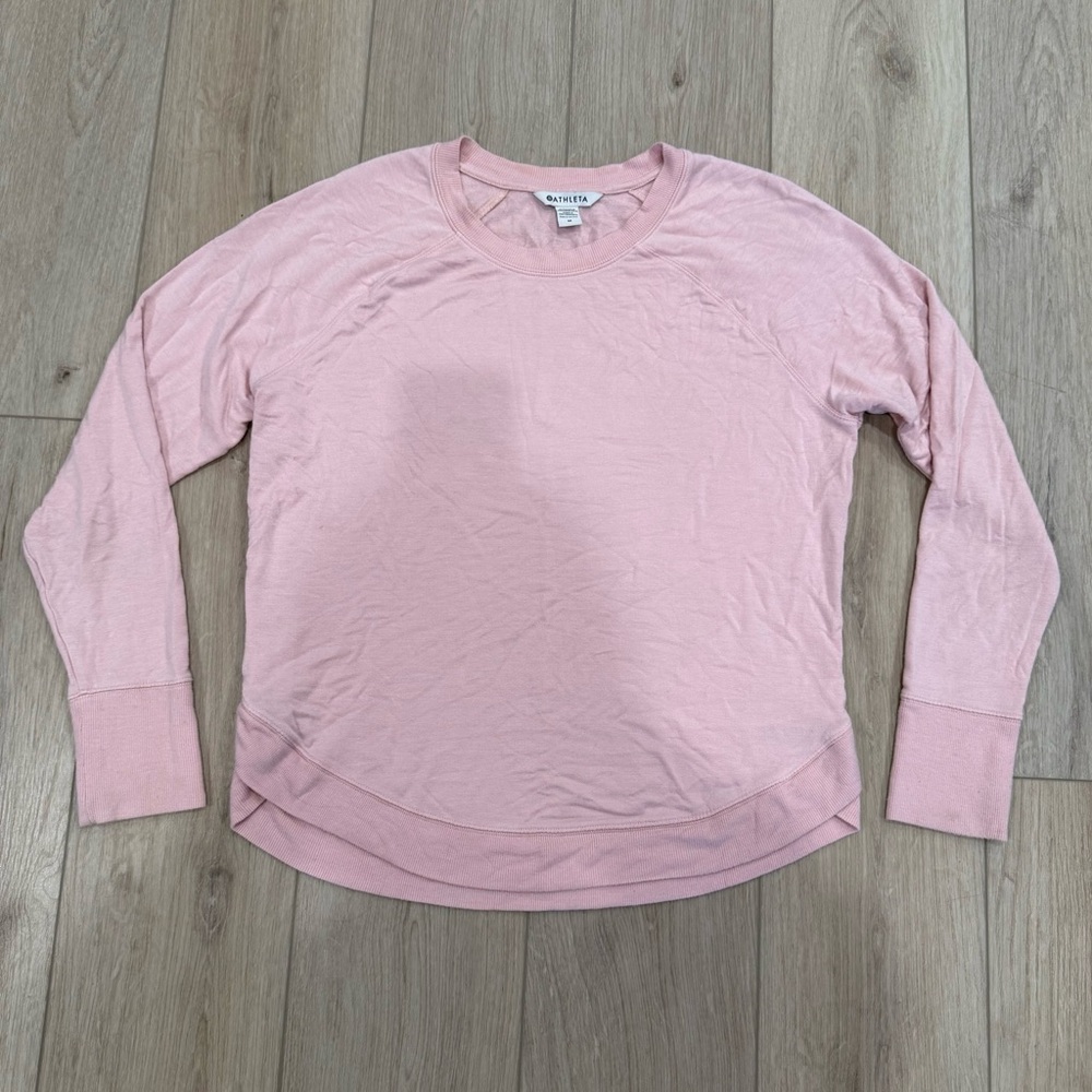 ATHLETA Women’s Pink Mindset Long Sleeve Sweatshirt Size M